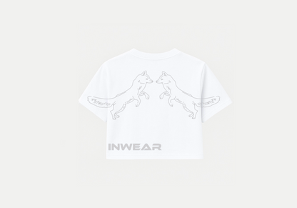 Noise Addict White Crop Top