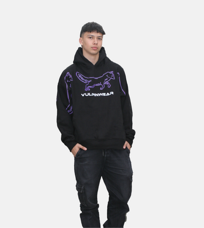 Hoodie Oversize Negro Noise Addct
