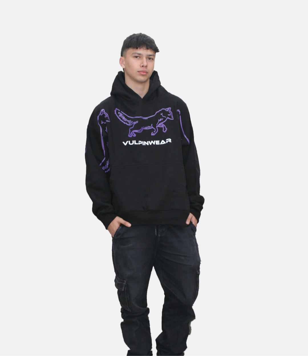 Hoodie Oversize Negro Noise Addct