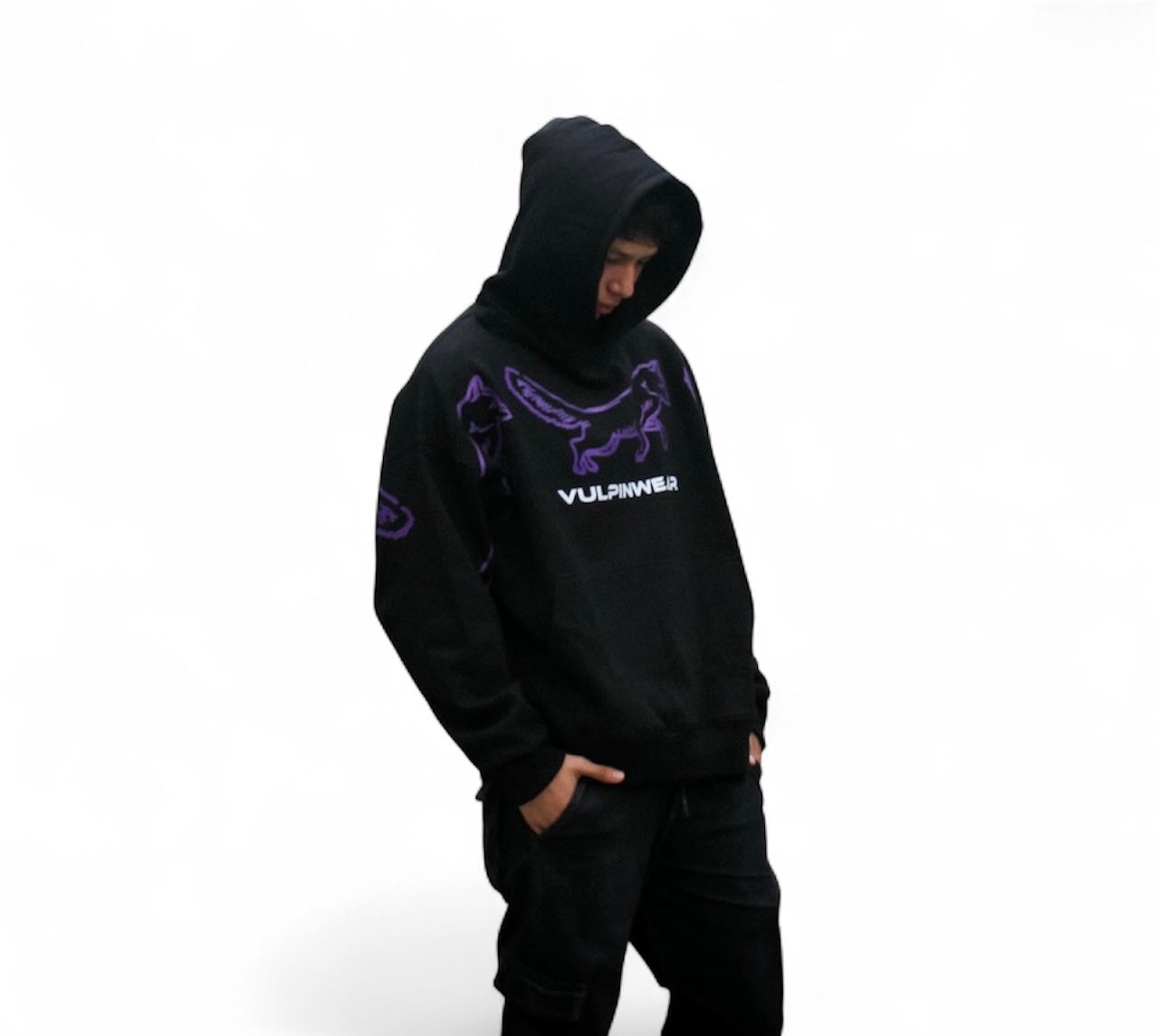 Hoodie Oversize Negro Noise Addct