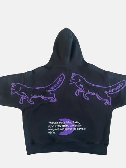 Hoodie Oversize Negro Noise Addct