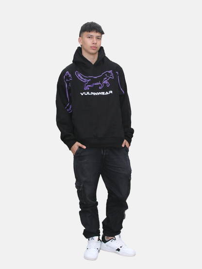 Hoodie Oversize Negro Noise Addct